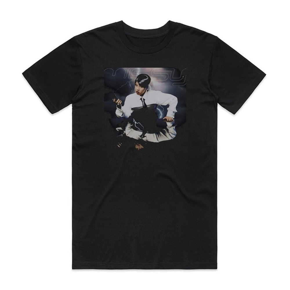 Missy Elliott Da Real World Album Cover T-Shirt Black